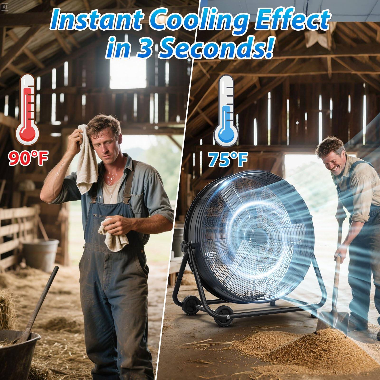 Instant Cooling Effect in 3 Seconds!  
90°F  
75°F