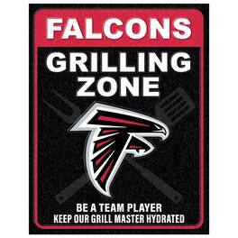 Fan Creations - Atlanta Falcons 13" x 20" Grill Zone Metal Sign - Multicolor