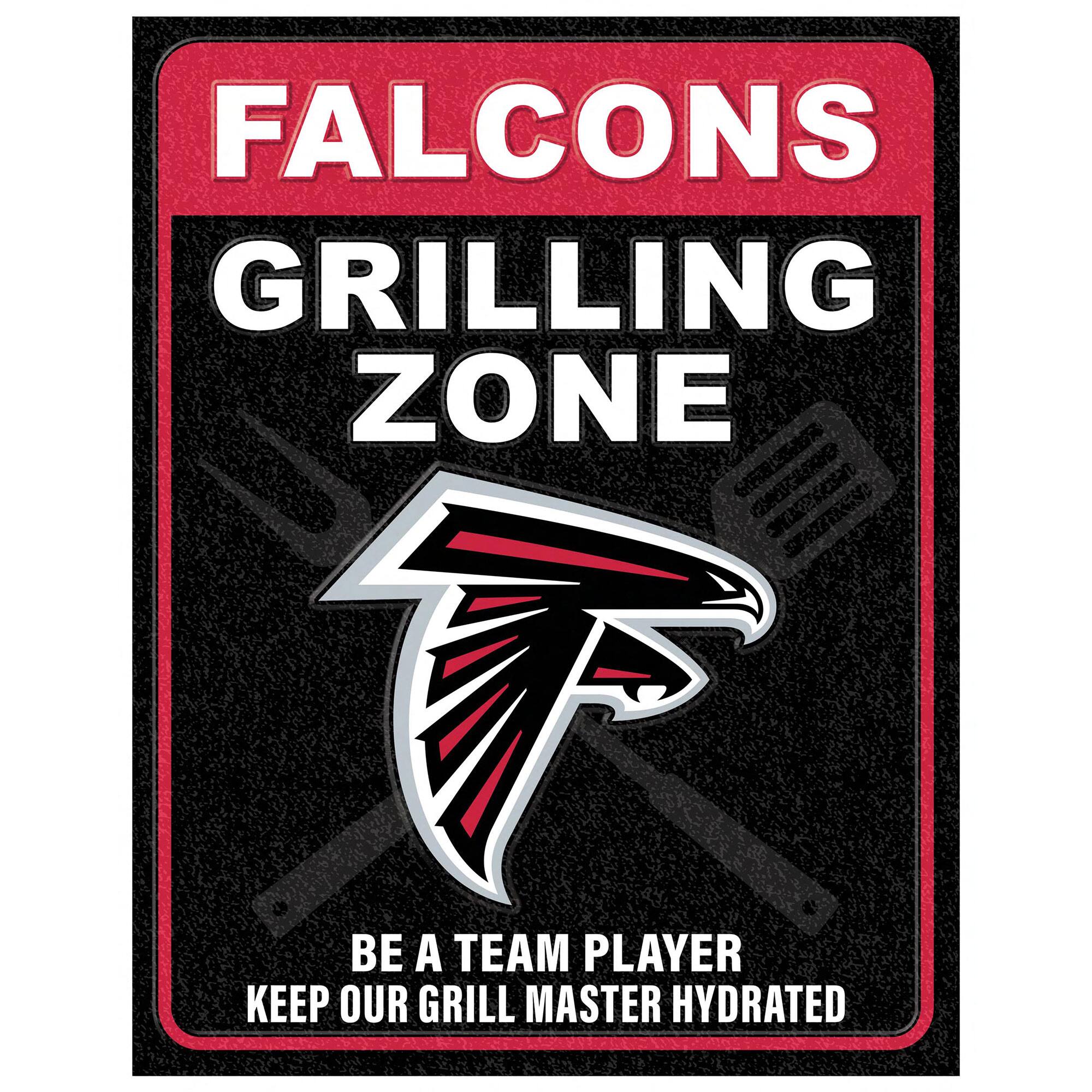 Atlanta Falcons 13" x 20" Grill Zone Metal Sign