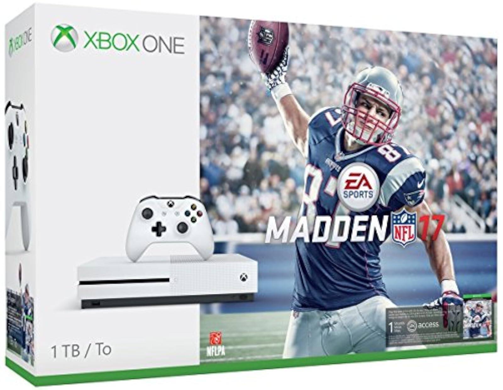 Xbox One  
1TB / To  
EA Sports Madden NFL 17  
NFLPA  
1 Access