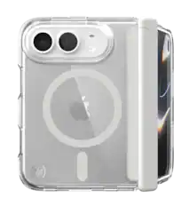 Front. Speck - Presidio Perfect Clear Case with MagSafe for Apple iPhone Duo - Clear.