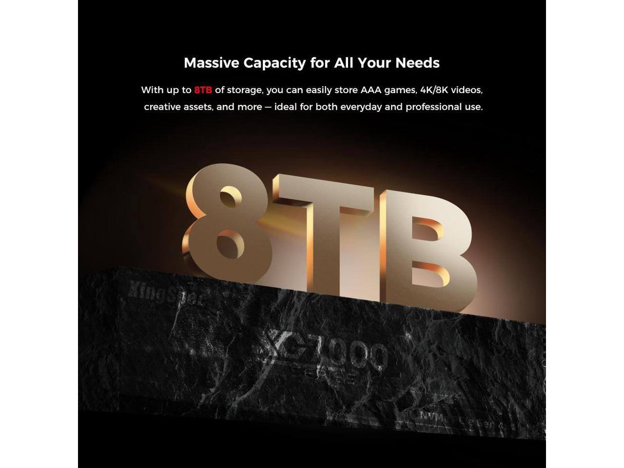 Massive Capacity for All Your Needs

With up to 8TB of storage, you can easily store AAA games, 4K/8K videos, creative assets, and more — ideal for both everyday and professional use.

KingSper STB XC1000 WCL NVMc