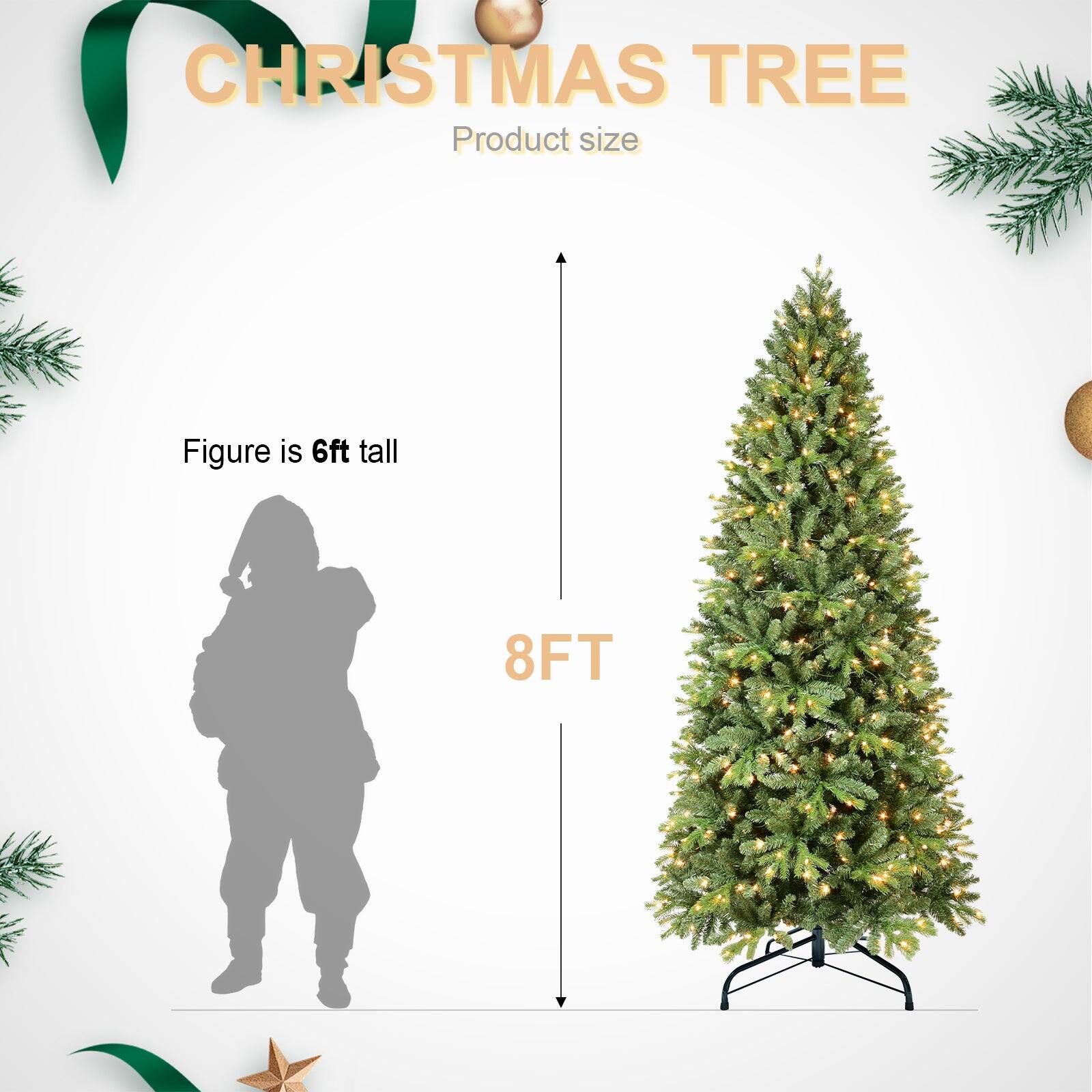 CHRISTMAS TREE  
Product size  

Figure is 6ft tall  

8FT