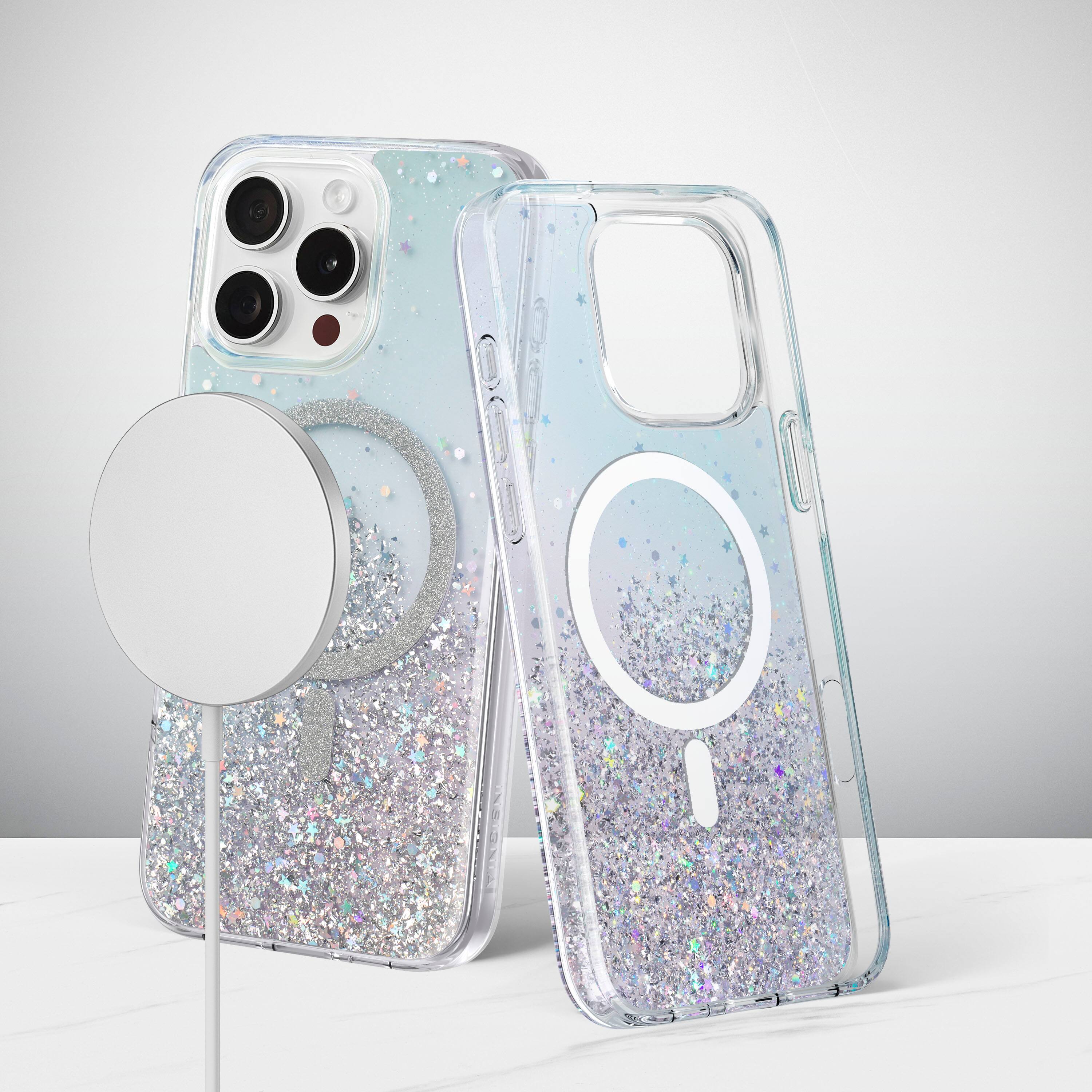 Alt View 12. Insignia™ - Hard-Shell Case with MagSafe for iPhone 16 Pro Max - Glitter.