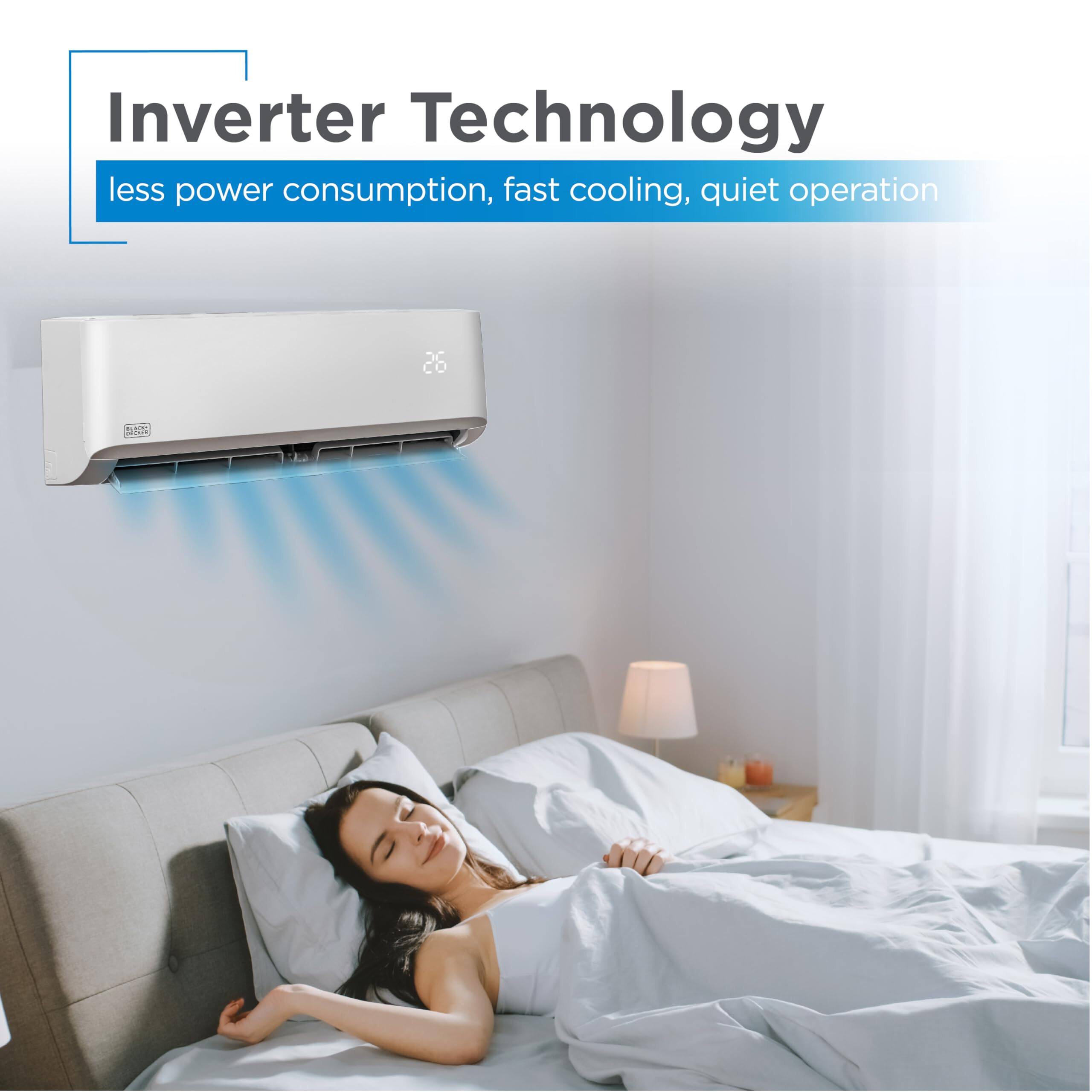 Inverter Technology, less power consumption, fast cooling, quiet operation