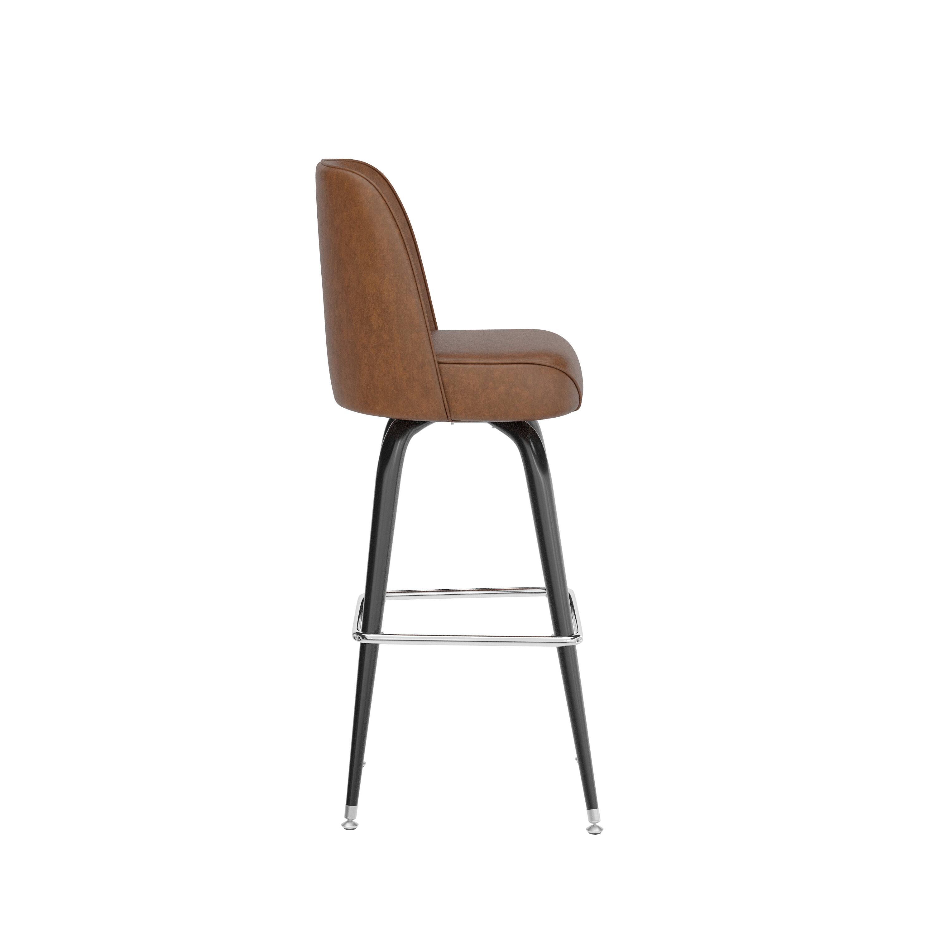 Alt View 7. Emma + Oliver - Metal Barstool with Swivel Bucket Seat - Weathered Brown.