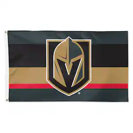 WinCraft - Vegas Golden Knights 3' x 5' Logo Stripe Deluxe Single-Sided Flag - Multicolor