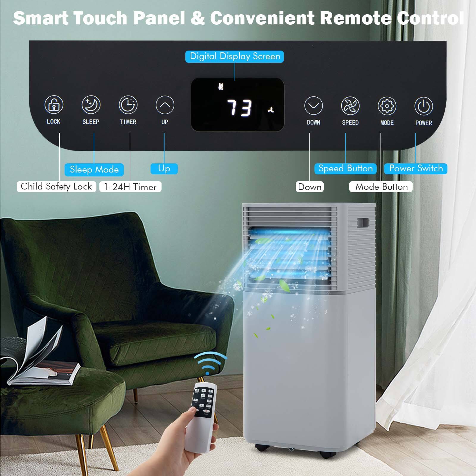 Smart Touch Panel & Convenient Remote Control  
Digital Display Screen  
6 LOCK SLEEP TIMER UP 73 DOWN SPEED MODE POWER  
Sleep Mode Up Child Safety Lock 1-24H Timer  
Speed Button Power Switch Down Mode Button