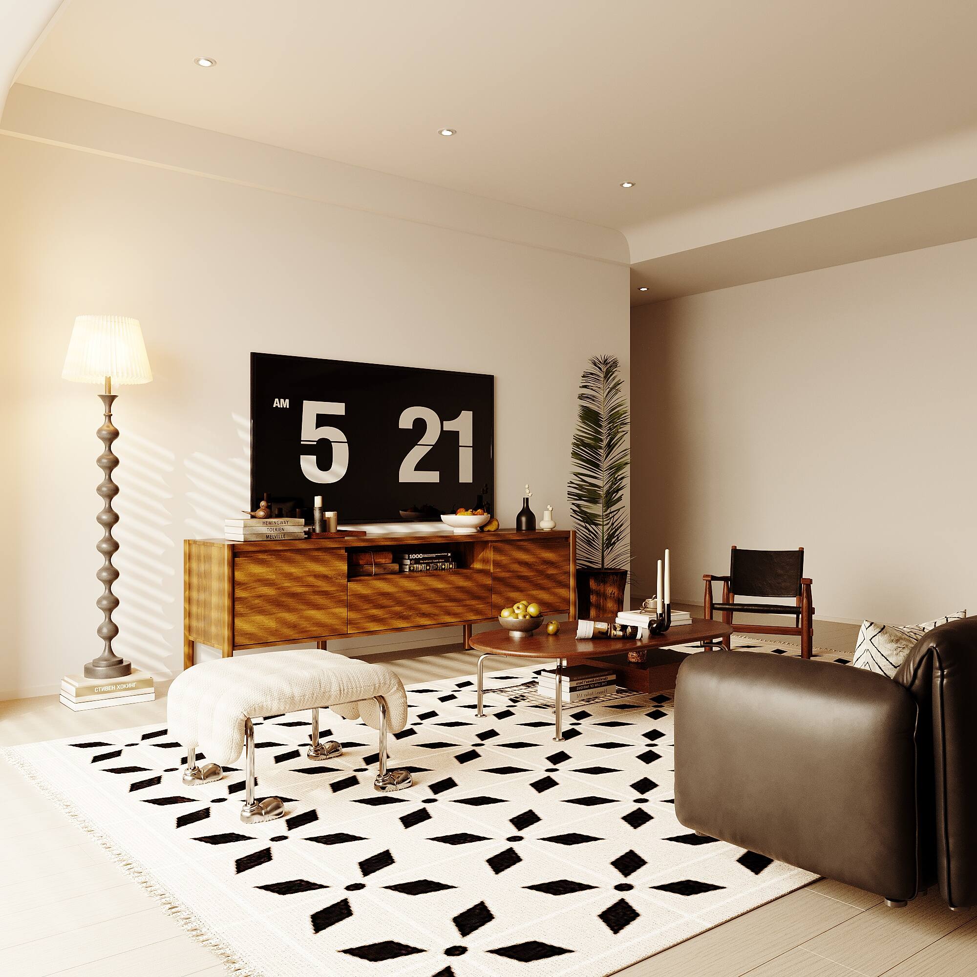 Alt View 8. Famapy - Famapy Classical TV Stand: Fits 70 - Inch TVs, Sturdy Wood Legs & Smart Storage - Wooden.