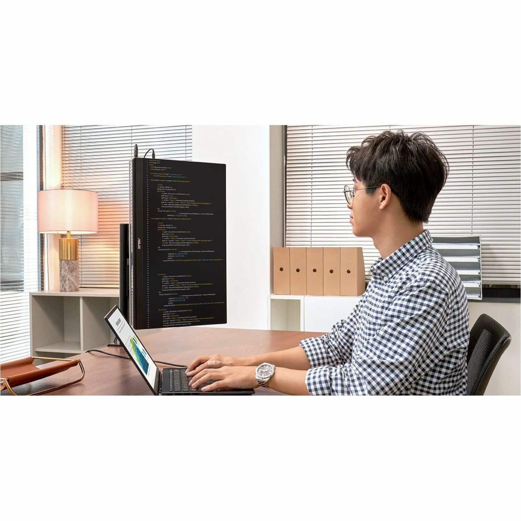 Alt View 11. ASUS - ZenScreen 24" FHD IPS 75Hz Portable Monitor (HDMI, USB-C) - Black.