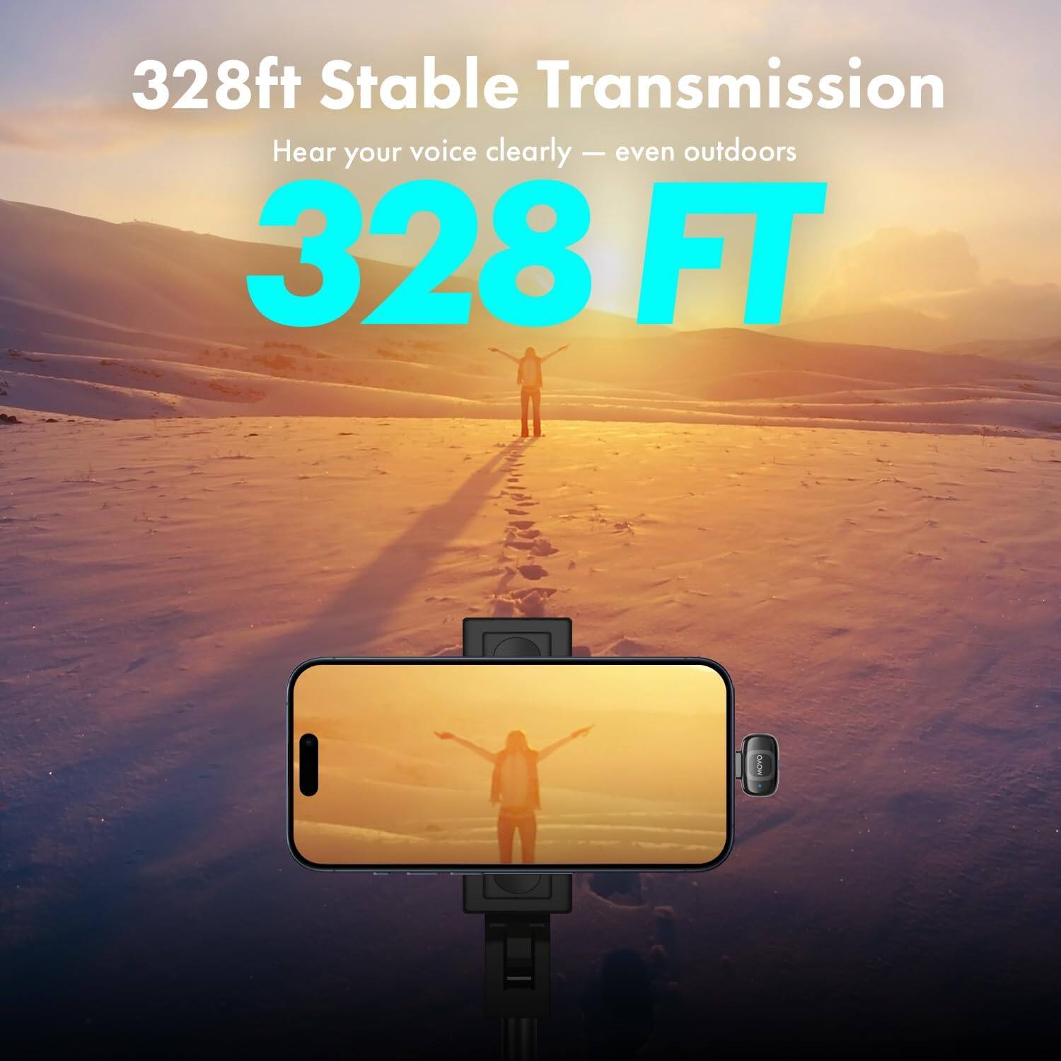 328ft Stable Transmission
Hear your voice clearly — even outdoors
328 FT
