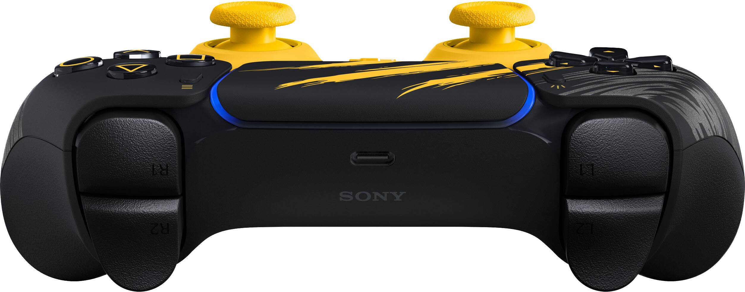 Left. Sony Interactive Entertainment - DualSense Wireless Controller for PS5, PC, Mac & Mobile - Marvel’s Wolverine Battle Yellow Limited Edition - Yellow.