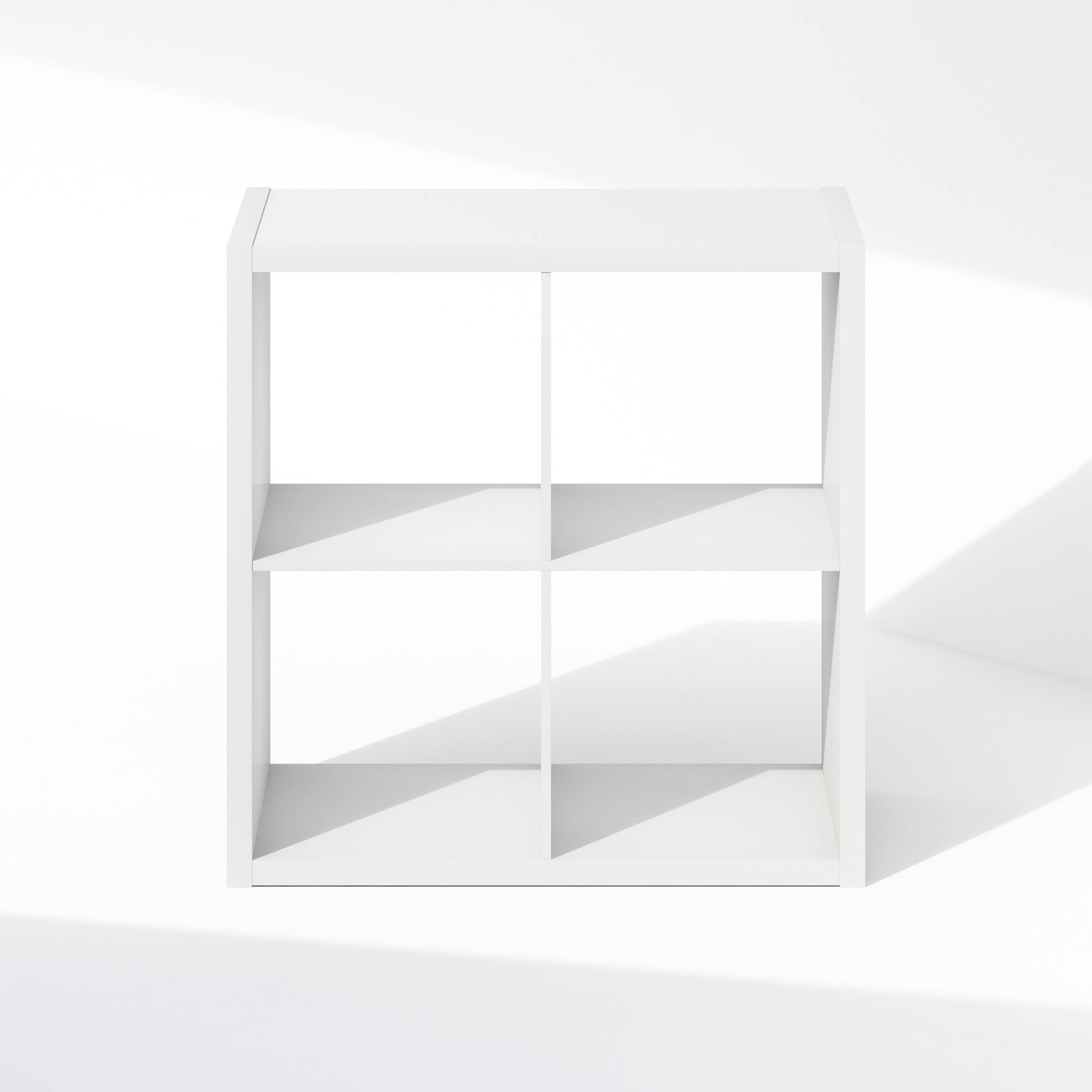 Alt View 2. Furinno - Cubic Open Back Multipurpose Clothing & Closet Storage Organizer Shelf, 4-Cube - White.