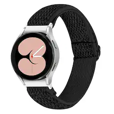 Front. StrapsCo - Comfort Stretch Band Watch Strap For Samsung Galaxy Watch 7 - Black.