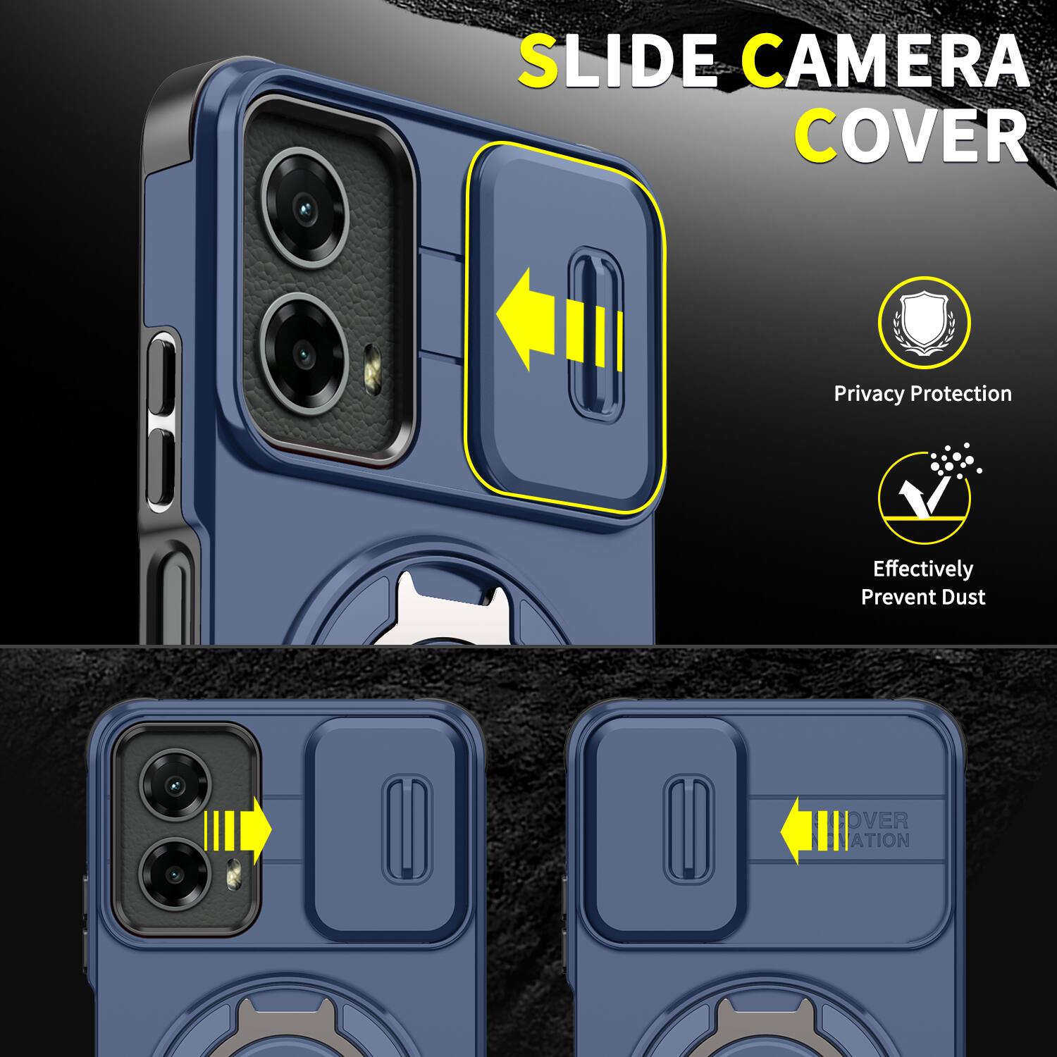 SLIDE CAMERA COVER

Privacy Protection

Effectively Prevent Dust

OVER ATION