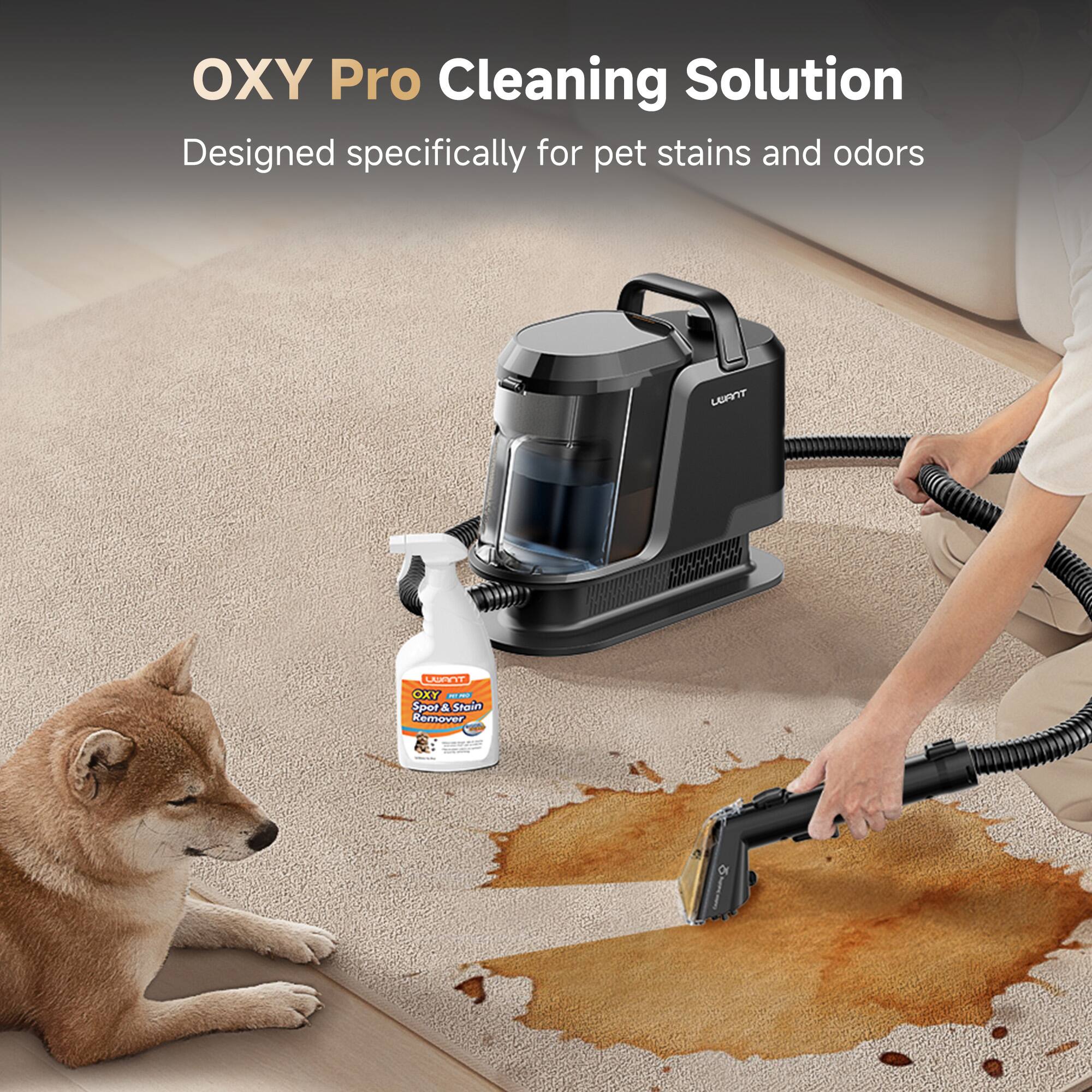 OXY Pro Cleaning Solution  
Designed specifically for pet stains and odors  

UVANT OXY Spot & Stain Remover