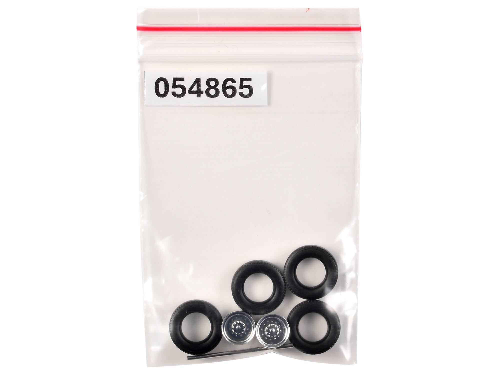 Left. Promotex - Rear Low Profile Wheelset Chrome 1/87 (HO) Plastic Model by Promotex - Chrome.