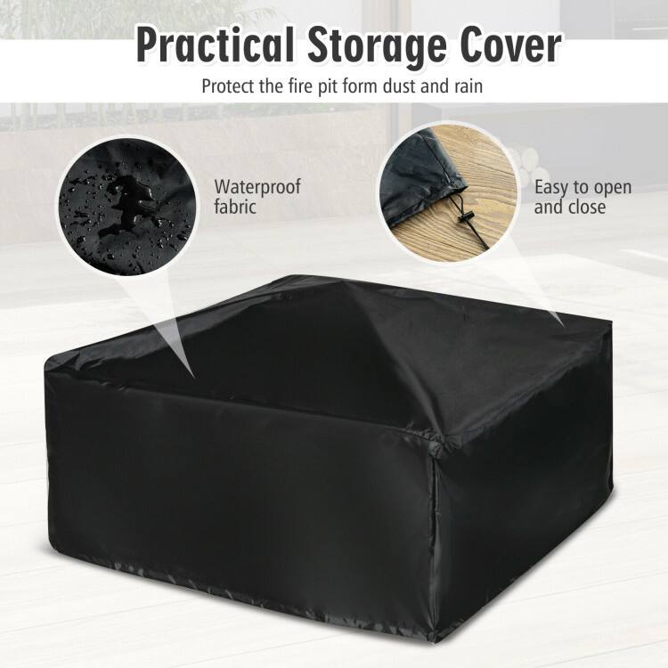 Practical Storage Cover  
Protect the fire pit from dust and rain  
Waterproof fabric  
Easy to open and close