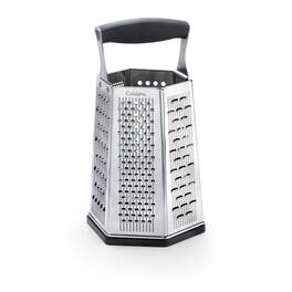 Cuisipro - 6 Sided Boxed Grater With Bonus Ginger Grater - Silver