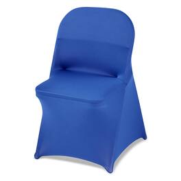 VEVOR - 50 Pcs Chair Covers, Polyester Spandex Chair Cover, Stretch Slipcovers for Wedding Party Dining Banquet - Blue