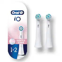 iO Series Gentle Care Replacement Brush Head for Oral-B iO Series Electric Toothbrushes (2-Count) - White