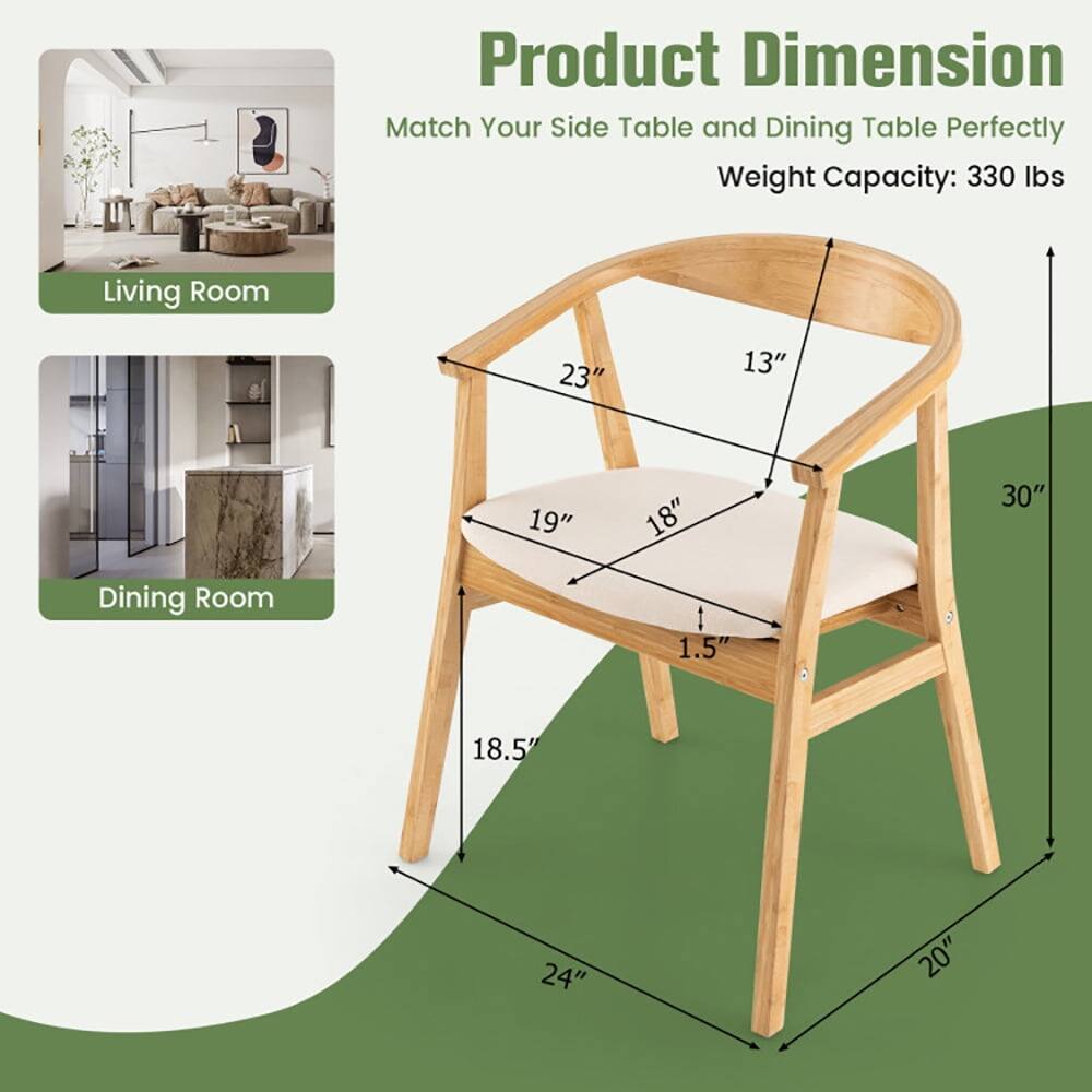 Product Dimension  
Match Your Side Table and Dining Table Perfectly  

Weight Capacity: 330 lbs  

Living Room: 23" x 13" x 19" x 18" x 30"  
Dining Room: 1.5" x 18.5" x 24" x 20"