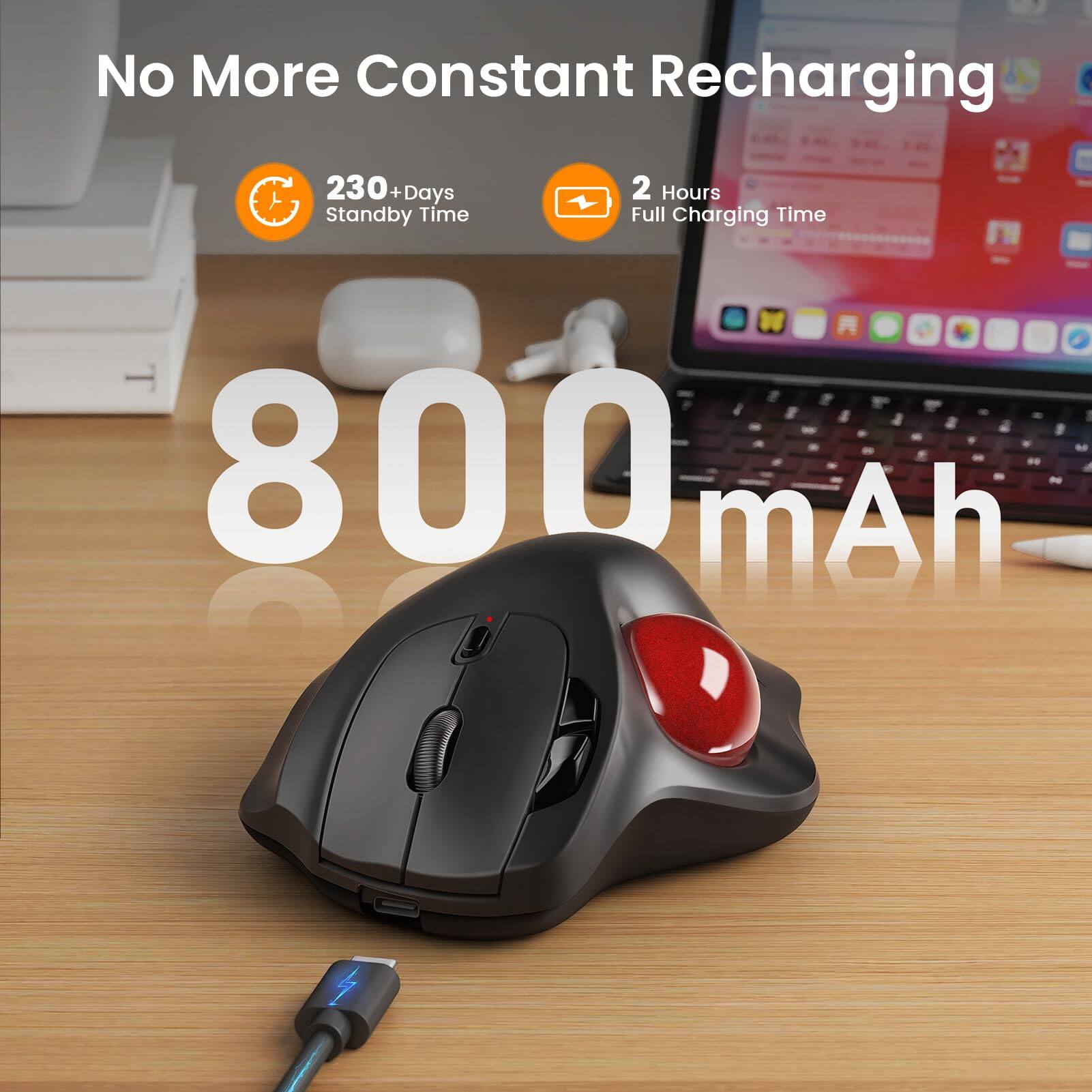 No More Constant Recharging

230+ Days Standby Time

2 Hours Full Charging Time

800 mAh
