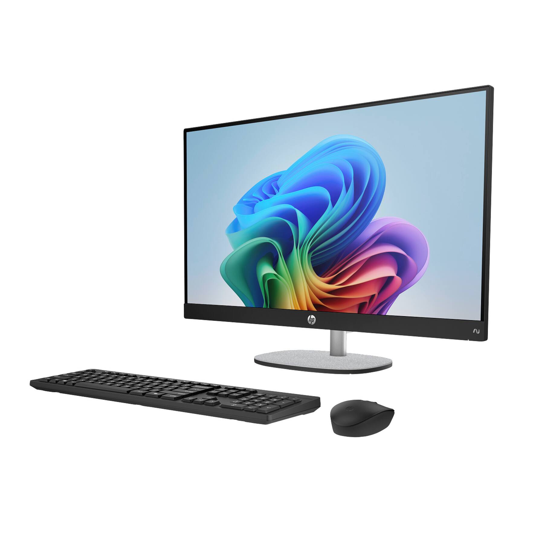 Alt View 3. HP - HP 27 All-in-One 27 FHD Display (Ultra 7-255U, 64GB, 4TB SSD, Intel Graphics, WiFi 6, Win 11 Pro) w/USB Hub - Black.