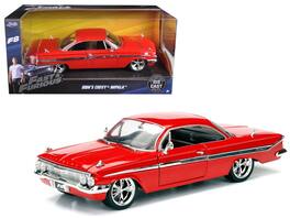 Dom's Chevrolet Impala "Fast & Furious F8: The Fate of the Furious" (2017) Movie 1/24 Diecast Model Car by Jada - Red