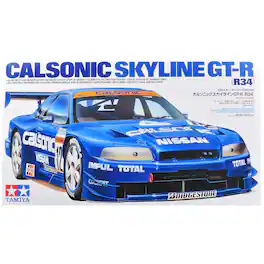 Model Kit Nissan Skyline GT-R (R34) "Calsonic" 1/24 Scale Model by Tamiya