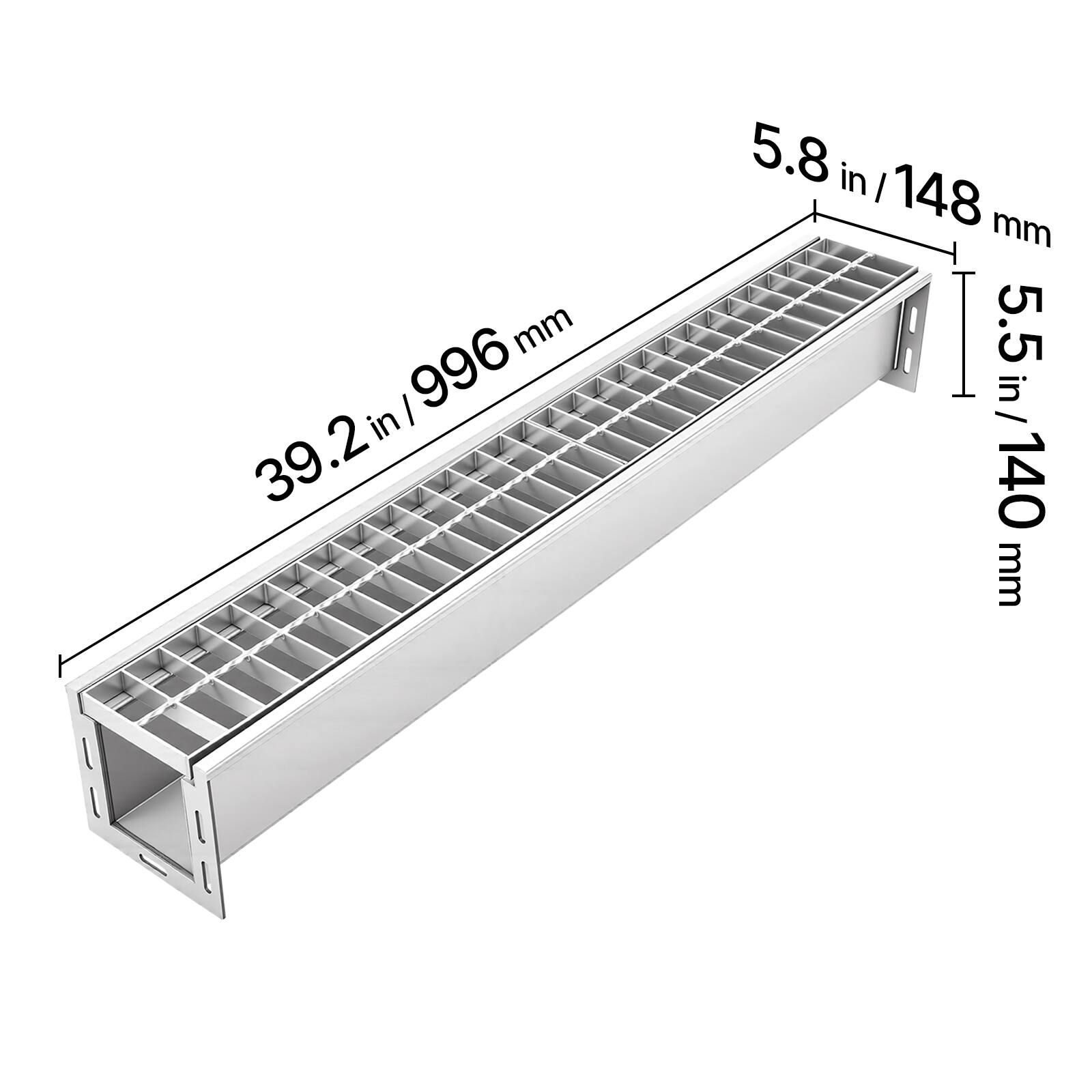 39.2 in/996 mm  
5.8 in/148 mm  
5.5 in/140 mm