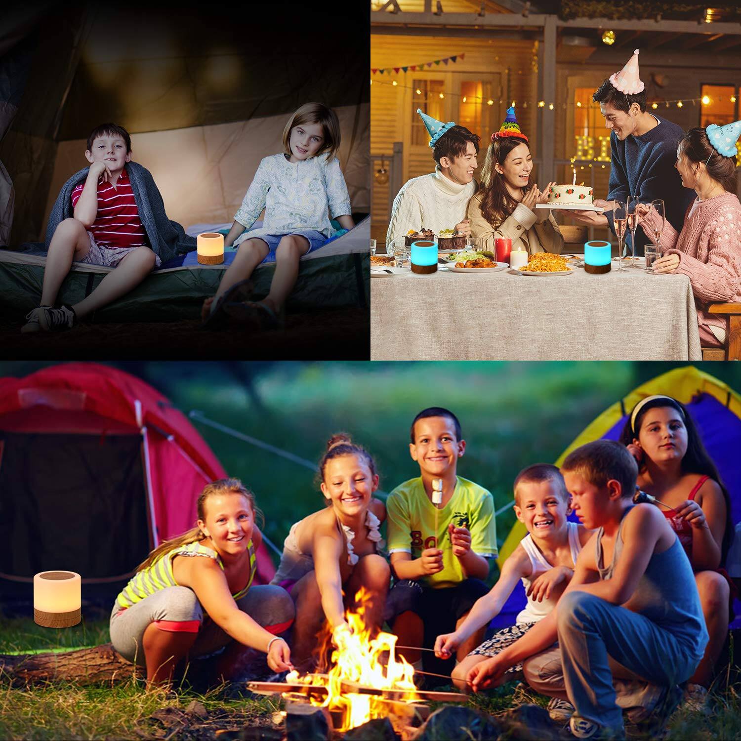 Alt View 4. MAGICAL RUBS - Night Light For Usb Rechargeable Small Desk Lamp 13 Rgb Colors & 4 Brightness 1 Remote Touch Bedside Cordless... - Gold.