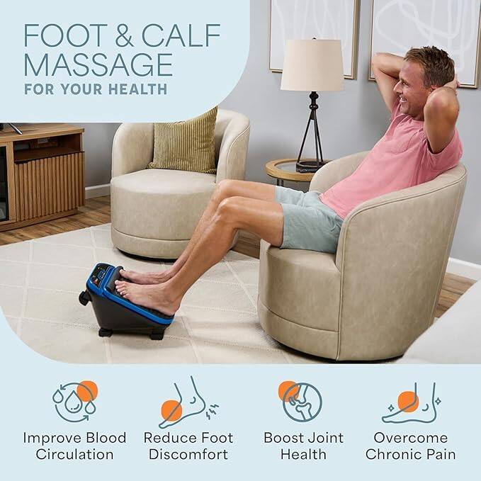FOOT & CALF MASSAGE  
FOR YOUR HEALTH  

- Improve Blood Circulation  
- Reduce Foot Discomfort  
- Boost Joint Health  
- Overcome Chronic Pain