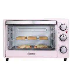 Kitchen Elite - Toaster Oven, Compact Countertop Appliance with Bake Tray - Pink