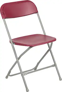 Flash Furniture - 2 Pk. TYCOON Series 650 lb. Capacity Plastic Folding Chair - Premium Red