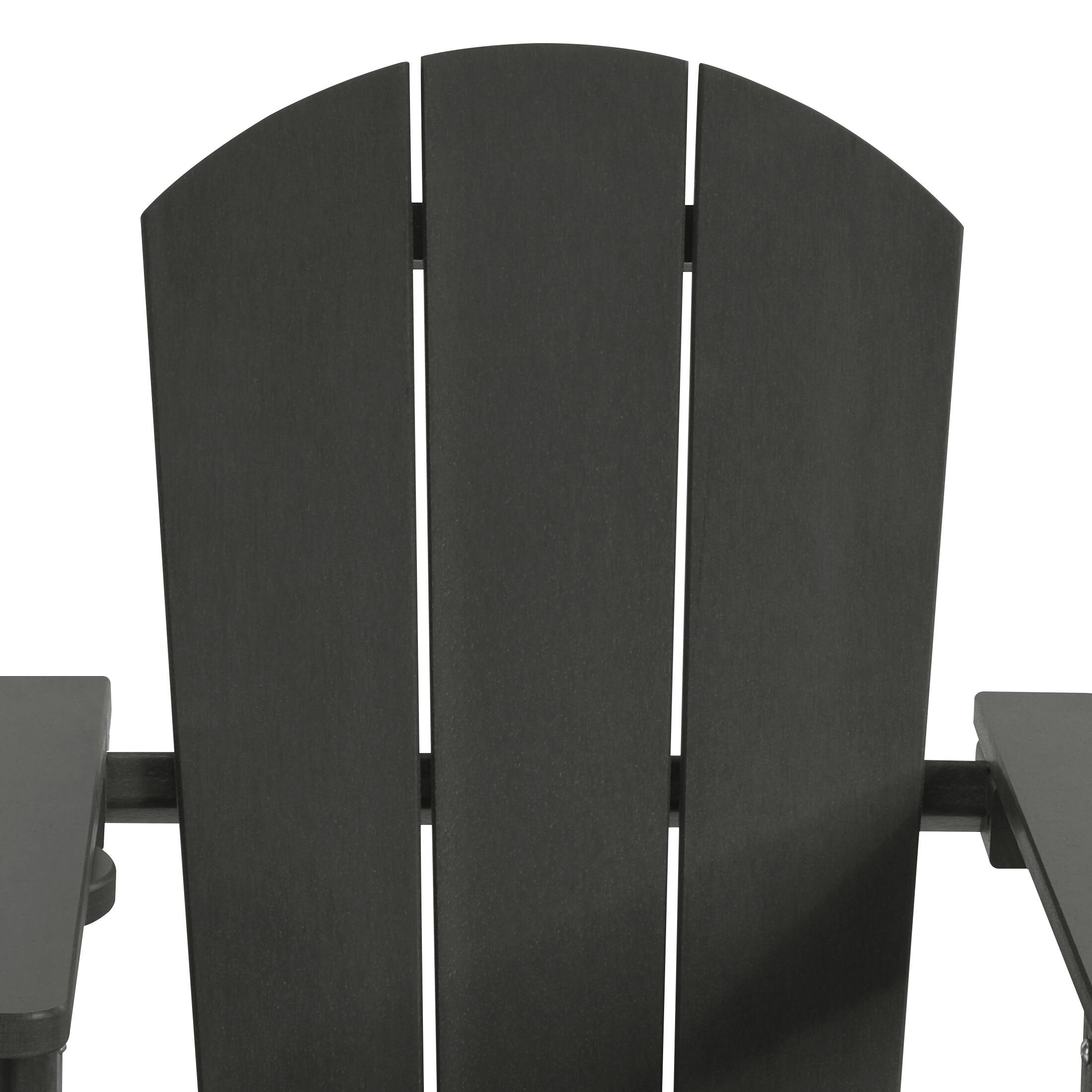 Alt View 3. WestinTrends - WestinTrends Malibu Kids Outdoor HDPE Plastic Adirondack Patio Chairs with Cup Holders (Set of 2) - Gray.