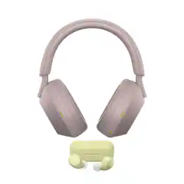 Sony - WH 1000XM5 Wireless Noise Canceling Smoky Pink Headphones Bundle - White