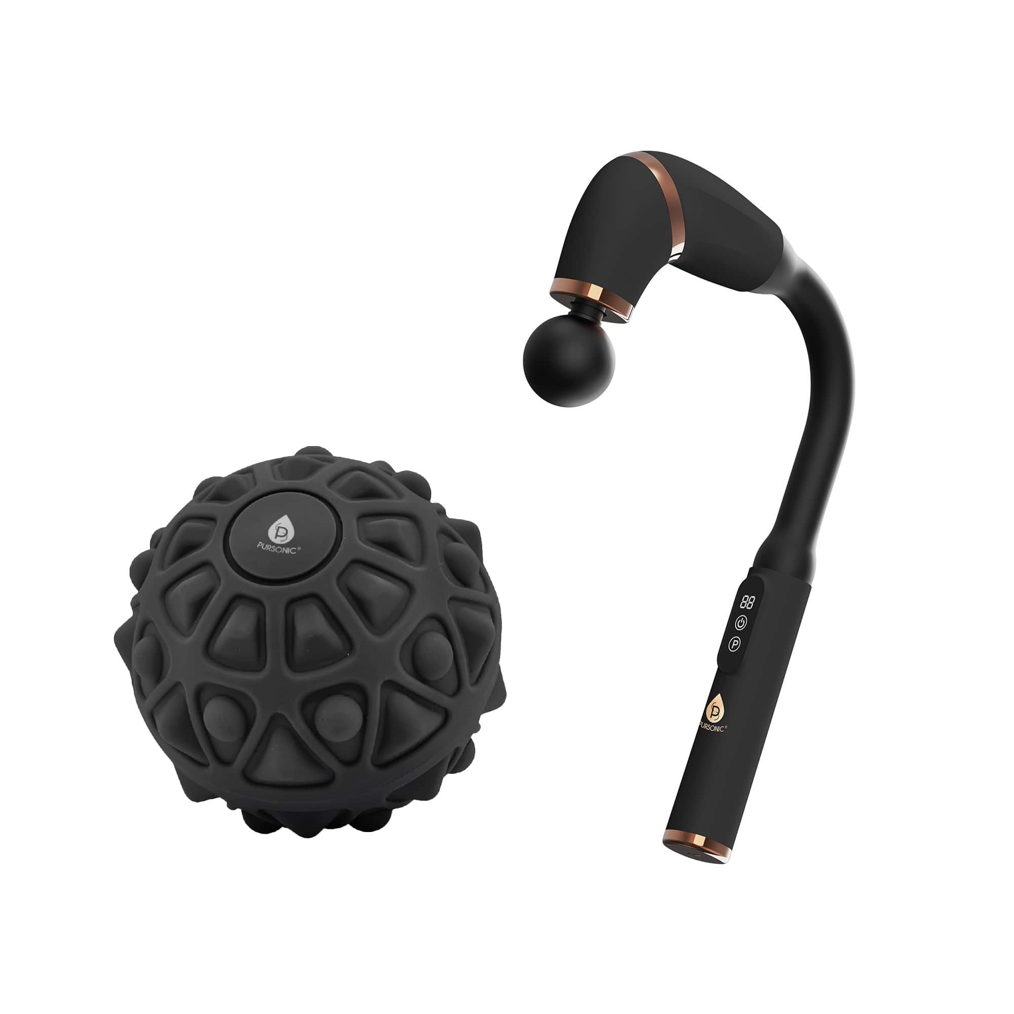 Pursonic - Ultimate Muscle Recovery Bundle: Deep Tissue Massage Gun + Vibrating Massage Ball