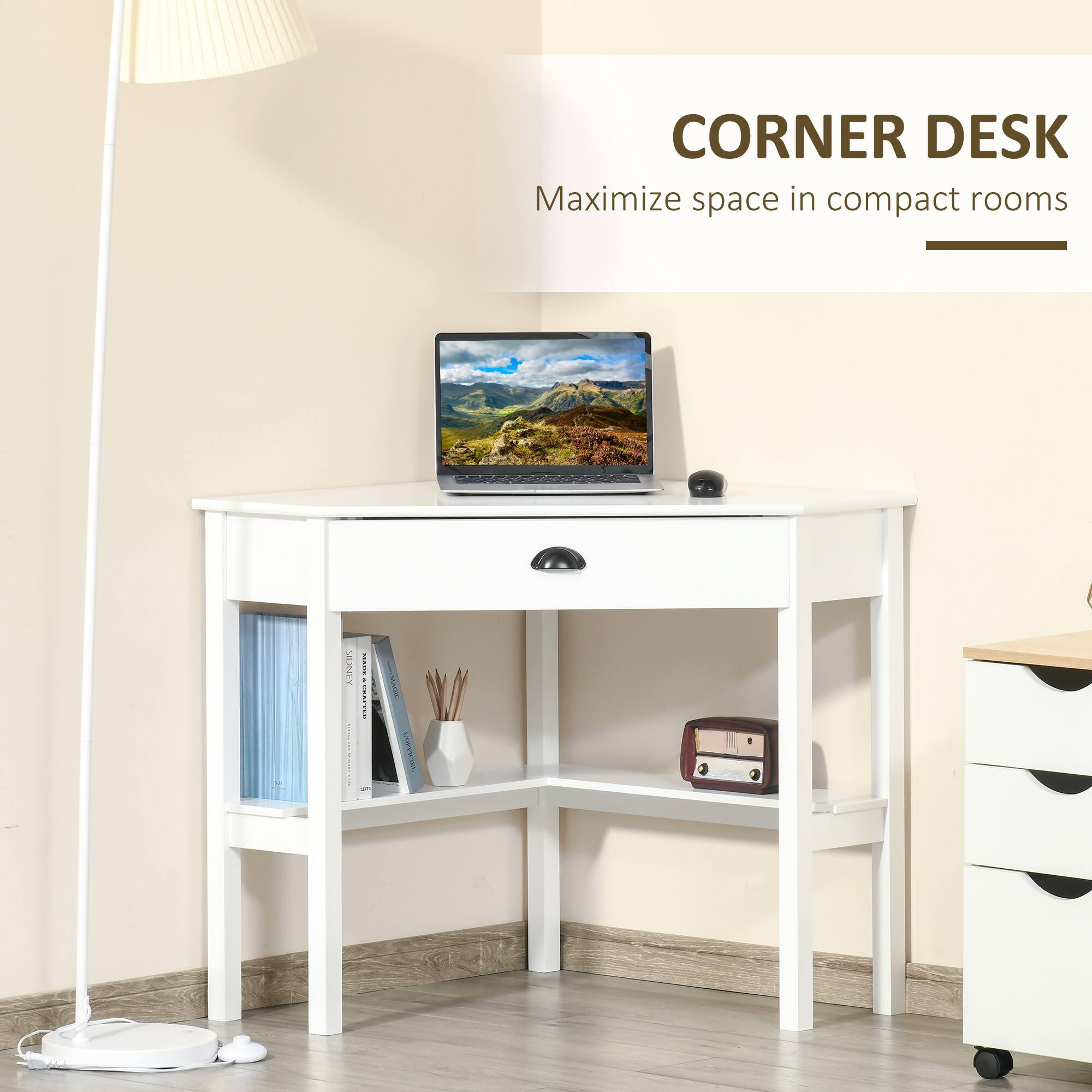 CORNER DESK Maximize space in compact rooms SUNIEY | | I AR... I VESA