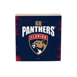 Evergreen Enterprises - Florida Panthers 6" Square Fan Chant Wood Block Shelf Sign - Multicolor