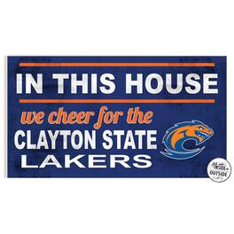 Jardine - Clayton State Lakers 11" x 20" Indoor/Outdoor In This House Sign - Blue