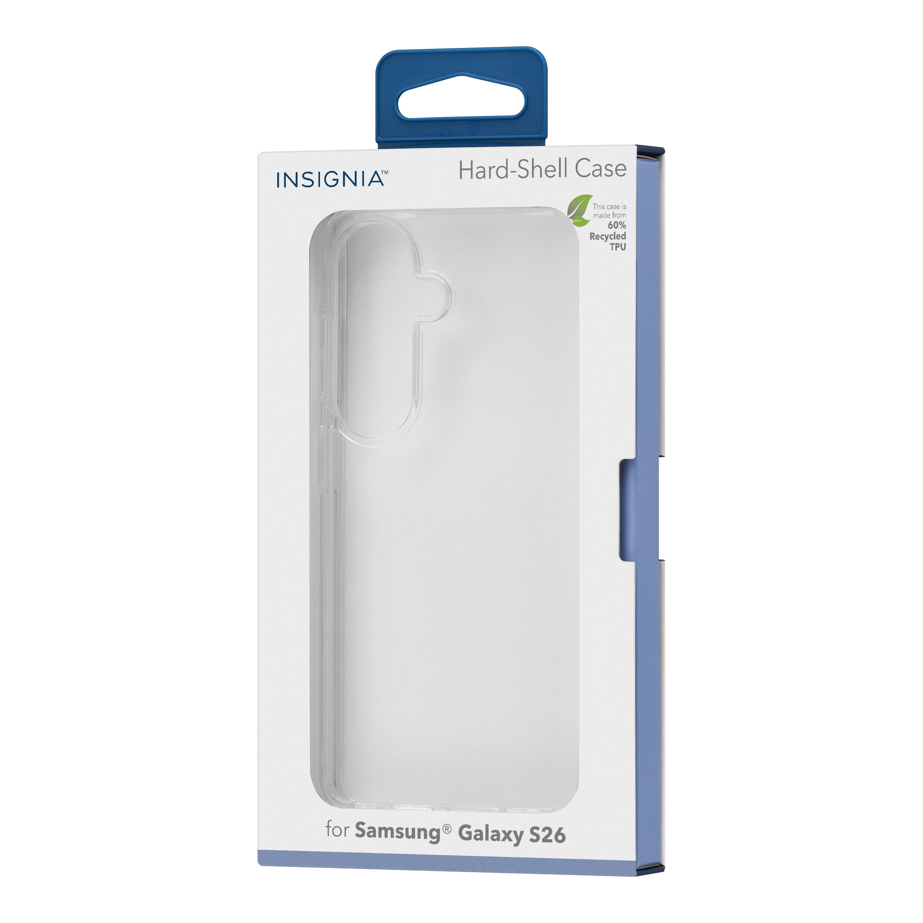INSIGNIA Hard-Shell Case  
This case is made from 60% Recycled TPU  
for Samsung® Galaxy S26