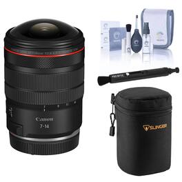 Bundle - Canon - RF 7-14mm f/2.8-3.5 L Fisheye STM Lens, with Slinger Soft Lens Case, Lens Pen Lens Cleaner, Cleaning Kit