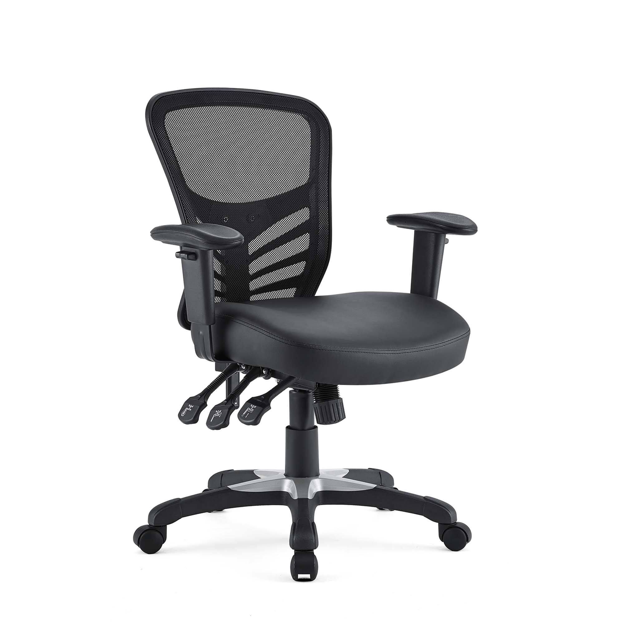 Articulate Vinyl Office Chair by Modway - Black