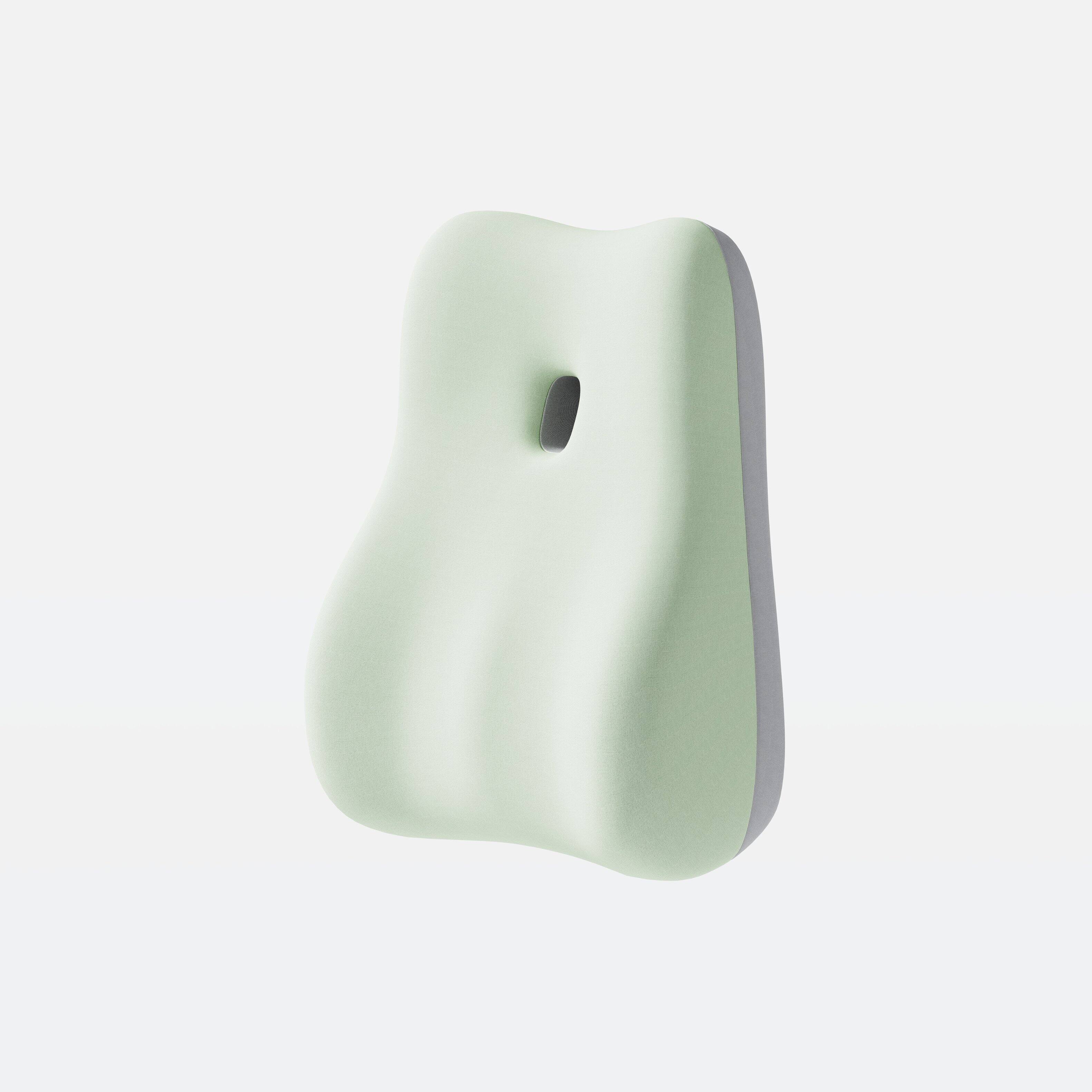 Alt View 3. Z-Edge - Ergonomic Memory Foam Support Pillow, Contoured Lounger Cushion for Back Lumbar Support, Multi-Functional Comfort Pillow - Green.