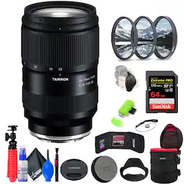 Tamron - 28-75mm f/2.8 Di III VXD G2 Lens for Sony E + Accessories (INTL Model) - Black