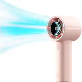Loheer - Handheld Turbo Fan, 5000mAh Rechargeable Portable Fan with 5-Speed Airflow, Mini Personal Fan for Travel Makeup