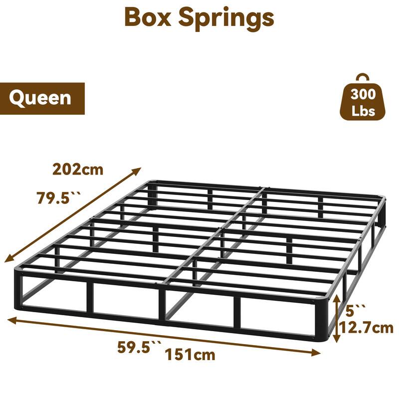 Box Springs  
Queen  
300 Lbs  
202cm x 79.5" x 59.5" x 151cm x 5" x 12.7cm