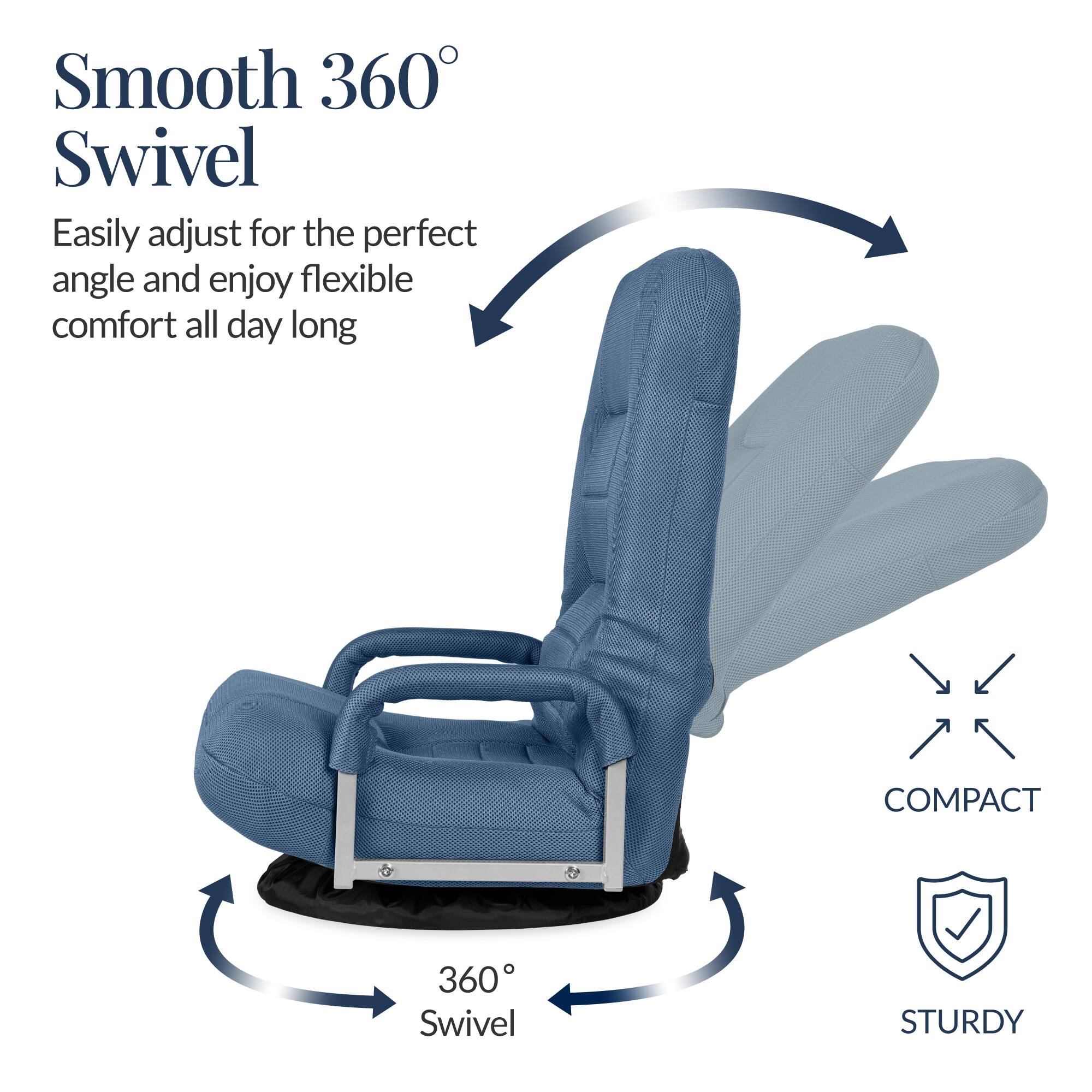 Smooth 360° Swivel  
Easily adjust for the perfect angle and enjoy flexible comfort all day long  

COMPACT  
STURDY  

360° Swivel