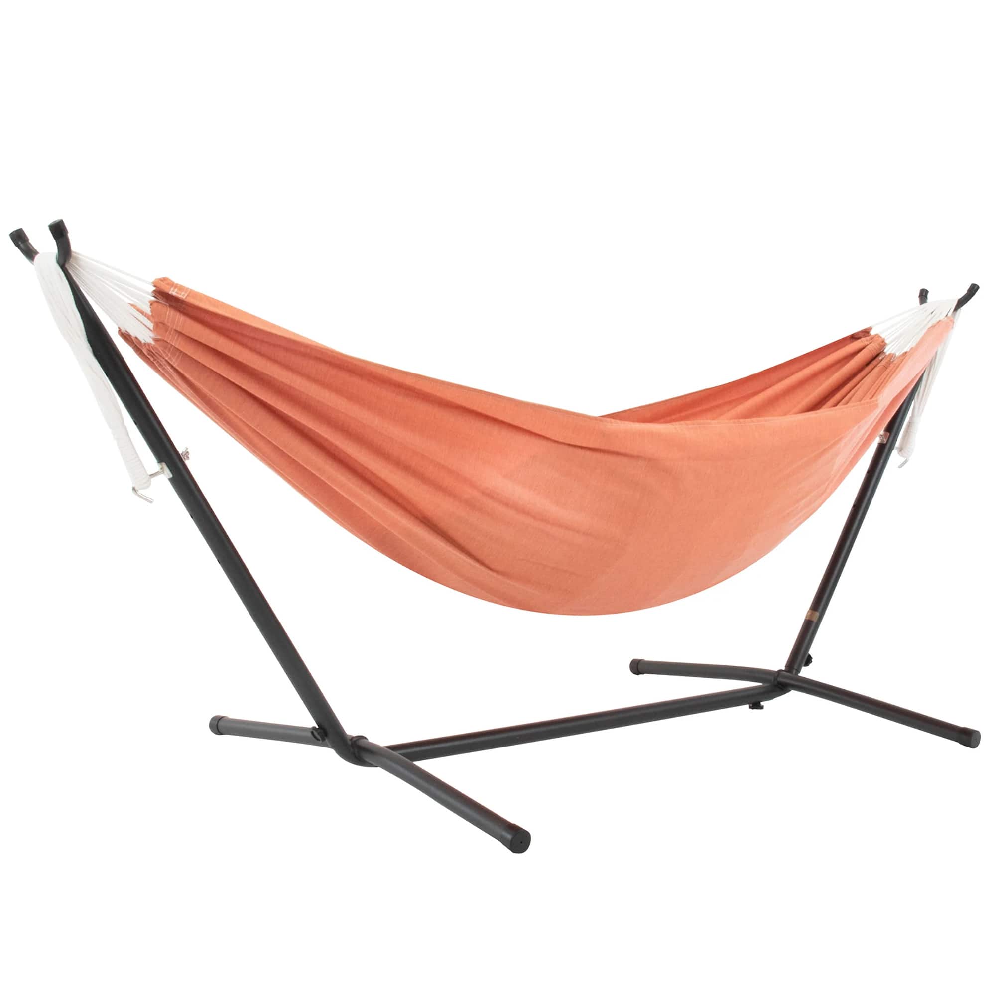 Vivere - Double Sunbrella Hammock with Steel Stand, Portable Outdoor Lounge - Coral price history on PriceWatchPro
